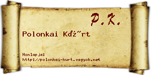 Polonkai Kürt névjegykártya